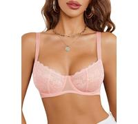 Avidlove Women's Sexy Lace Non-Padded Bra Underwire Balconette Bralette | Push Up,Comfort Classic,Everyday Dirndl Underwear,Minimizer,Scalloped Lace Design,Stylish Versatile