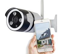 Avidsen 123981 WLAN IP Surveillance Camera, Outdoor, Smartphone App, No Subscription, WLAN, Motion Detection, Night Vision, Weatherproof, High Image Quality 720p, (Diameter x D) 100 mm x 110 mm