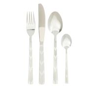 Premier Housewares Cutlery Set Stainless Steel Cutlery Set Straight Line Detailing Silver Cutlery Set Kitchen Cutlery Set Steel Stainless