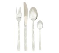 Avie Cutlery Set, Deco, Etched Stainless Steel, 16-Piece