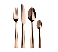 16-Piece Rose Gold Stainless Steel Cutlery Set Gold-Coloured