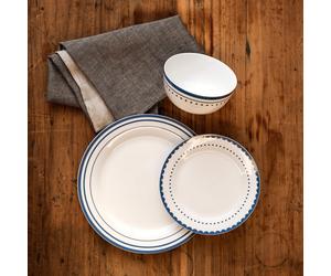Avie Saturn 12 Piece Blue Dinner Set