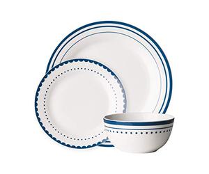 Avie Saturn 12-Piece Dinner Set - Blue