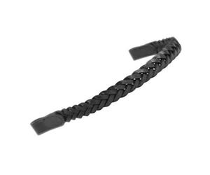 Aviemore Leather Braided Horse Browband Black (Pony)
