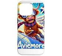 Aviemore, Ski, Skiing, Scotland, Cartoon Illustrated Case for iPhone 16 Pro