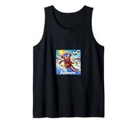 Aviemore, Ski, Skiing, Scotland, Cartoon Illustrated Tank Top