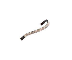 Aviemore Wide Leather Horse Diamante Browband Peach/havana (X Full)