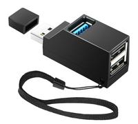 Avigers USB Splitter 3 Port for Laptop (1x USB-3.0 Port, 2 x USB-2.0 Ports), Mini USB Hub, usb Extender 3 Port for laptop, MacBook, desktops, PCs, Keyboard Mouse, PS5, Printer