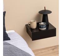 Avignon Bedside Table - Floating - 1 Drawer - Black