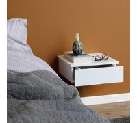 Avignon Bedside Table - Floating - 1 Drawer - White