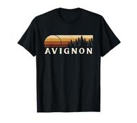 Avignon, France Evergreen Vintage Sunset T-Shirt