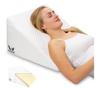 AviiatoR® Orthopaedic Bed Wedge Support Pillow Memory Foam - For Acid Reflux, GERD, Reduce Back Pain, Snoring And Breathing Problems - Great For Sleeping, Reading, Rest Elevation -Washable Cover