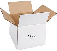 AviiSo Shipping Boxes Set of 3, Square Corrugated Cardboard Box, Small White Boxes for Mailing Packing Moving (Size : 50x50x50cm/20x20x20in)