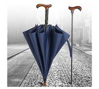 AVIITI 2-in-1 Non-Slip Walking Stick Umbrella, Wear-Resistant Windproof Multifunctional Straight Rod Long Handle Crutch Parasols, Great Gift for Men, Women,Blue,86cm/33.8inch