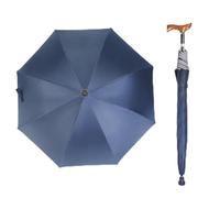 AVIITI Height Easy Adjustable Walking Stick Umbrella Safe Dedicated Multifunction Cane Parasols Lightweight Men Women Crutch Umbrella,Blue,76~80cm/30~31inch