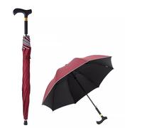 AVIITI Outdoors Walking Cane Umbrella, Non Slip City-Safewalking Windproof Stick Umbrella, Tourism Multifunction Crutch Umbrella Men Women,C,83cm/32.6inch