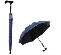 AVIITI Outdoors Walking Cane Umbrella, Non Slip City-Safewalking Windproof Stick Umbrella, Tourism Multifunction Crutch Umbrella Men Women,F,83cm/32.6inch