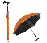 AVIITI Outdoors Walking Cane Umbrella, Non Slip City-Safewalking Windproof Stick Umbrella, Tourism Multifunction Crutch Umbrella Men Women,H,83cm/32.6inch