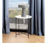 Avila Side Table - Small - Round - White Marble