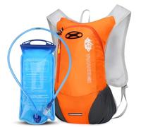Avila & Terra Running Vest: Hydration vest for men and women with phone holder and two-litre water bag. (orange)