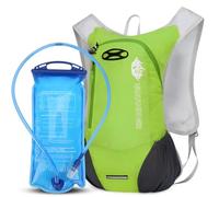 Avila & Terra Running Vest: Hydration vest for men and women with phone holder and two-litre water bag. (green)