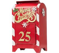 Avilia Christmas Letter Box, Metal, red, Piccola