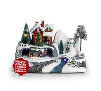 Avilia Christmas Village | Farmhouse Style Christmas Decoration with Moving Figures, Magic Lighting & Enchanting Melodies