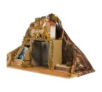 Avilia Handmade Neapolitan Christmas Nativity Scene with Mill and Real Waterfall, 42 x 35 x 43 cm - Ideal for Your Christmas Decorations - Elegant and Detailed Nativity Scene with Characters and