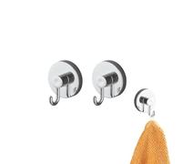 Avilia Set of 2 Towel Rails for Bathroom and Kitchen with Fixing Without Holes - Towel Holder with Suction Cup, Metal, 7 x 4.5 x 6 cm