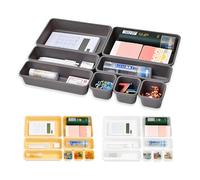 Avilia - Set of 8 Drawers Organizer in Durable Polypropylene for Kitchen, Office and Bathroom, Modular Design for Objects of Various Sizes, Easy to Clean and Space-Saving