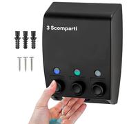 Avilia Wall soap Dispenser, Black, 3 Recipienti