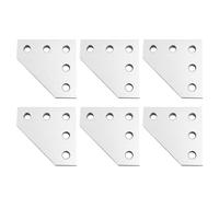 AVIMYA 5 Holes 90 Degree Joining Plate, Corner Angle Bracket, Connection Joint Strip for 1515 Aluminum Profile 3D Printer Frame (Color : L-Type x 6PCS)
