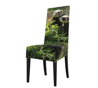 AvImYa Chair Seat Cover For Family Kitchen Fit Soft Jacquard Parson Chair Slipcover Removable With Foraging Ferret Printed