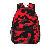 AvImYa Red Camo Simple Modern Casual Backpack For School Boys Girls, College School Bag Daypack Medium,Gifts ï¼ˆ29*20 * 40 Cm