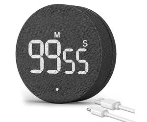 AVINIA Desk Timer for Productivity Magnetic Digital Kitchen Timer Rechargeable Fabric Mesh Cover 99 Mins Countdown/Count Up Stylish Efficana Konah Home Timmer for Cooking