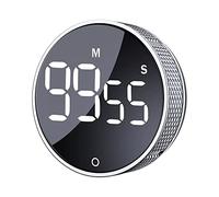 AVINIA Digital Kitchen Timers, Visual timers Large LED Display Magnetic Countdown Countup Timer for Classroom Cooking Fitness Baking Studying Teaching, Easy for Kids and Seniors Silver