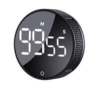AVINIA Digital Kitchen Timers, Visual timers Large LED Display Magnetic Countdown Countup Timer for Classroom Cooking Fitness Baking Studying Teaching, Easy for Kids and Seniors Black