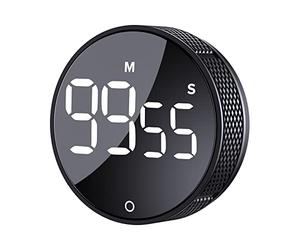 AVINIA Digital Kitchen Timers, Visual timers Large LED Display Magnetic Countdown Countup Timer for Classroom Cooking Fitness Baking Studying Teaching, Easy for Kids and Seniors Black