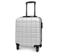 AVIO Atlas Cabin Suitcase 45x36x20cm - Lightweight Hard Shell Luggage with Double Wheels, Telescopic Handle & 3 Internal Pockets - ABS Cabin Case Approved by Most Airlines