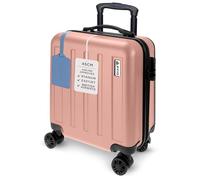 AVIO Jett 45cm Cabin Suitcase - Lightweight Hard Shell Carry On Luggage with 4 Spinner Wheels, Telescopic Handle & 3-Digit Lock - Airline Approved Cabin Bag