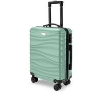 AVIO Wave Cabin Suitcase 55x40x20cm - Lightweight Hard Shell Cabin Luggage with 4 Double Spinner Wheels, Telescopic Handle & Organised Interior - Small Cabin Size Carry On Travel Suitcase