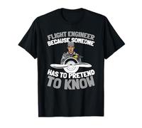 Avionics Cockpit Aviation - Flight Engineer T-Shirt