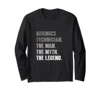 Avionics Technician The Man Myth Legend Vintage Long Sleeve T-Shirt