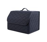 AVIRAA Leather Car Boot Bags Collapsible Storage Box for Mercedes Benz R SLC SLK SL S class V class Stowing Tidying Accessories, black L