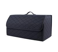 AVIRAA Leather Car Boot Bags Collapsible Storage Box for Mercedes Benz V-Class V220d V250d V300d L Stowing Tidying Accessories, black XL
