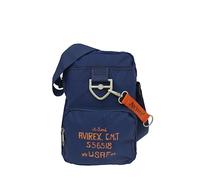Avirex Post PST03 Collection Waterproof Nylon Shoulder Bag for Men with Removable Key Chain, marine