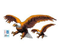 Avisa Auto Tattoo Sticker Eagle 2-pieces - 67x32cm