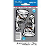 Avisa AutoTattoo Sticker Angry Valves 3D Chrome - 4,1 x 7,5 cm