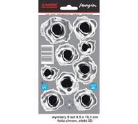 Avisa AutoTattoo Sticker Shotgun Traces 3D Chrome - 9,5 x 16,1 cm, Black