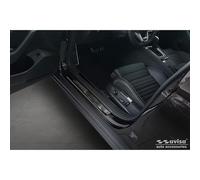 Avisa Black Inox door sill protectors compatible with Volkswagen Passat 3G Sedan/Variant 2014-2023 - 'Lines' - 4-pieces